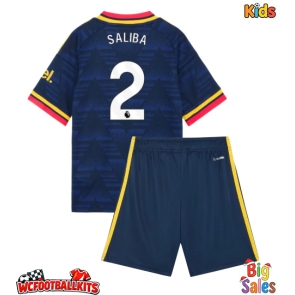 Arsenal William Saliba #2 Replica Away Stadium Kit for Kids 2026-27 Short Sleeve (+ pants)